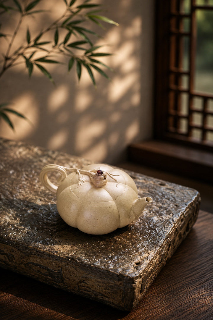 Phoenix Dan Cong oolong guide with Handmade Sculptural Form Yixing Zisha Teapot – Baiyu Duanni Clay, 120ml