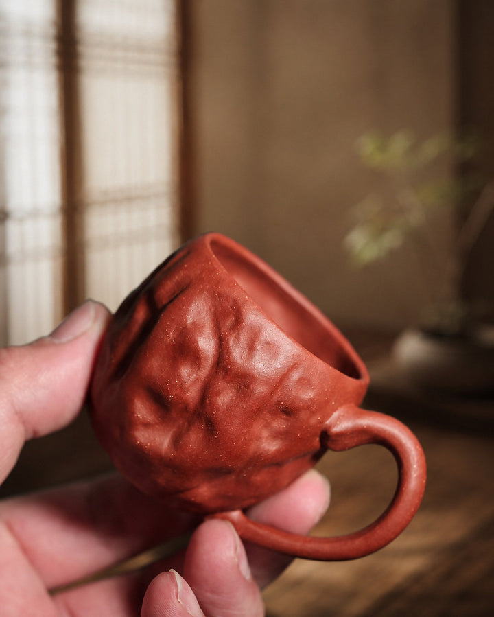 Jiangponi Dezhong Yixing teapot guide with Handmade Sculptural Form Yixing Zisha Teapot – Jiangponi Clay, 150ml – No. 308
