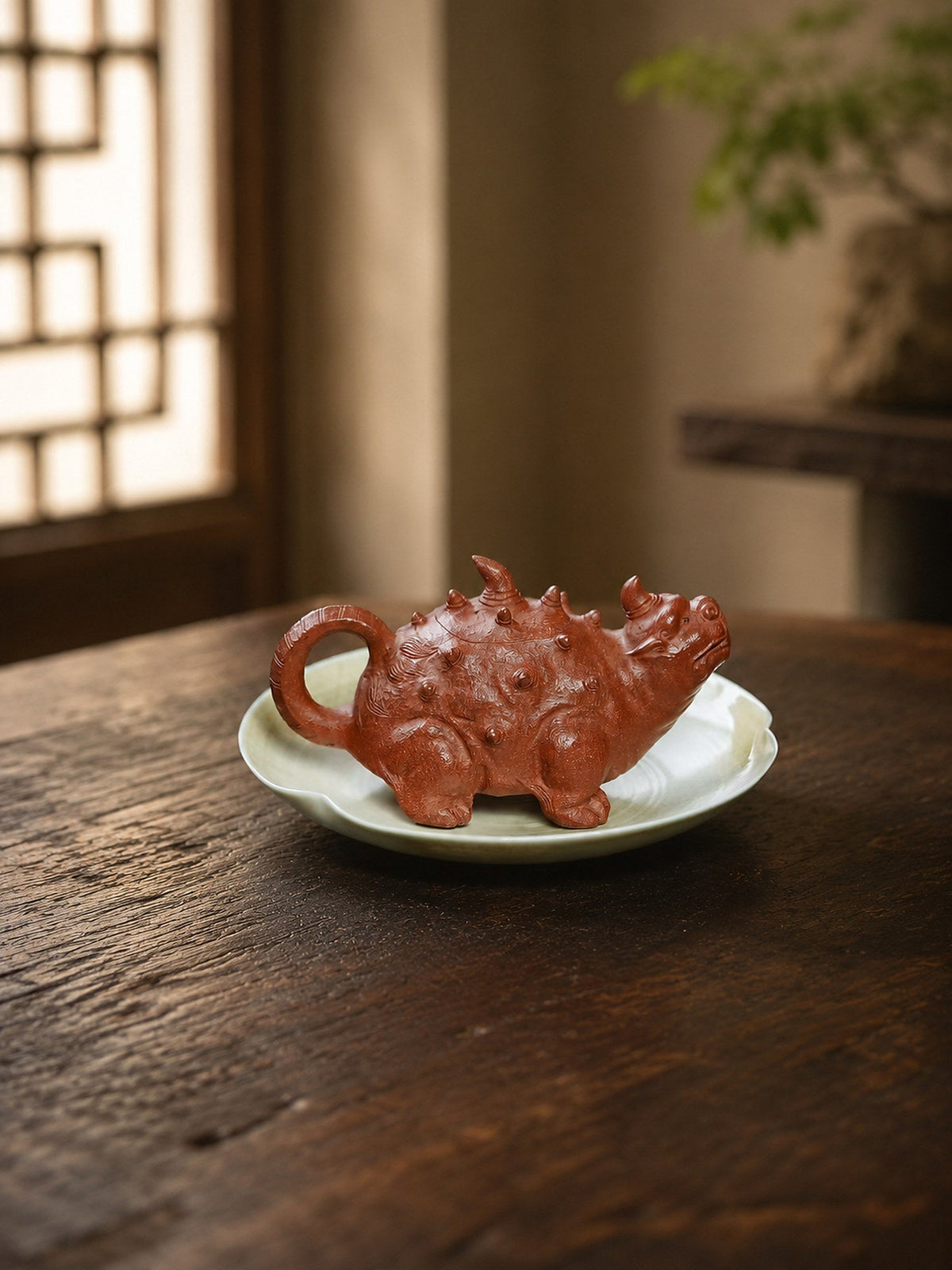 Jiangponi Shipiao Yixing teapot guide with Handmade Sculptural Form Yixing Zisha Teapot – Red Jiangponi Clay, 150ml