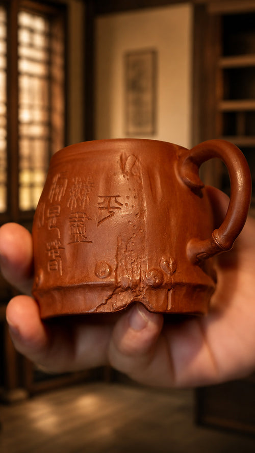 Product view 2 of 100ml Artisan Design zisha teapot in Dicaoqing Zini Clay, No. 403