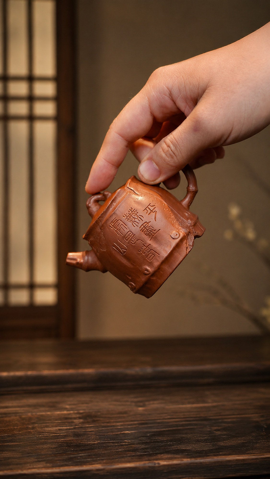 Product view 3 of 100ml Artisan Design zisha teapot in Dicaoqing Zini Clay, No. 403