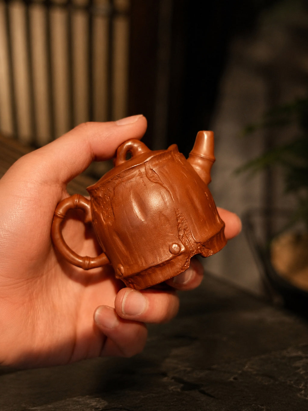 Product view 4 of 100ml Artisan Design zisha teapot in Dicaoqing Zini Clay, No. 403