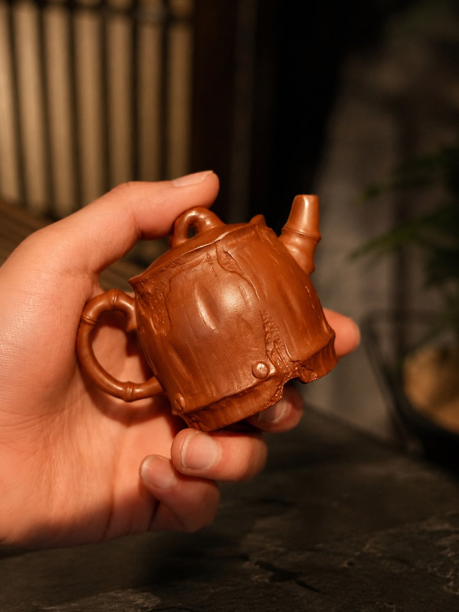 Product view 4 of 100ml Artisan Design zisha teapot in Dicaoqing Zini Clay, No. 403