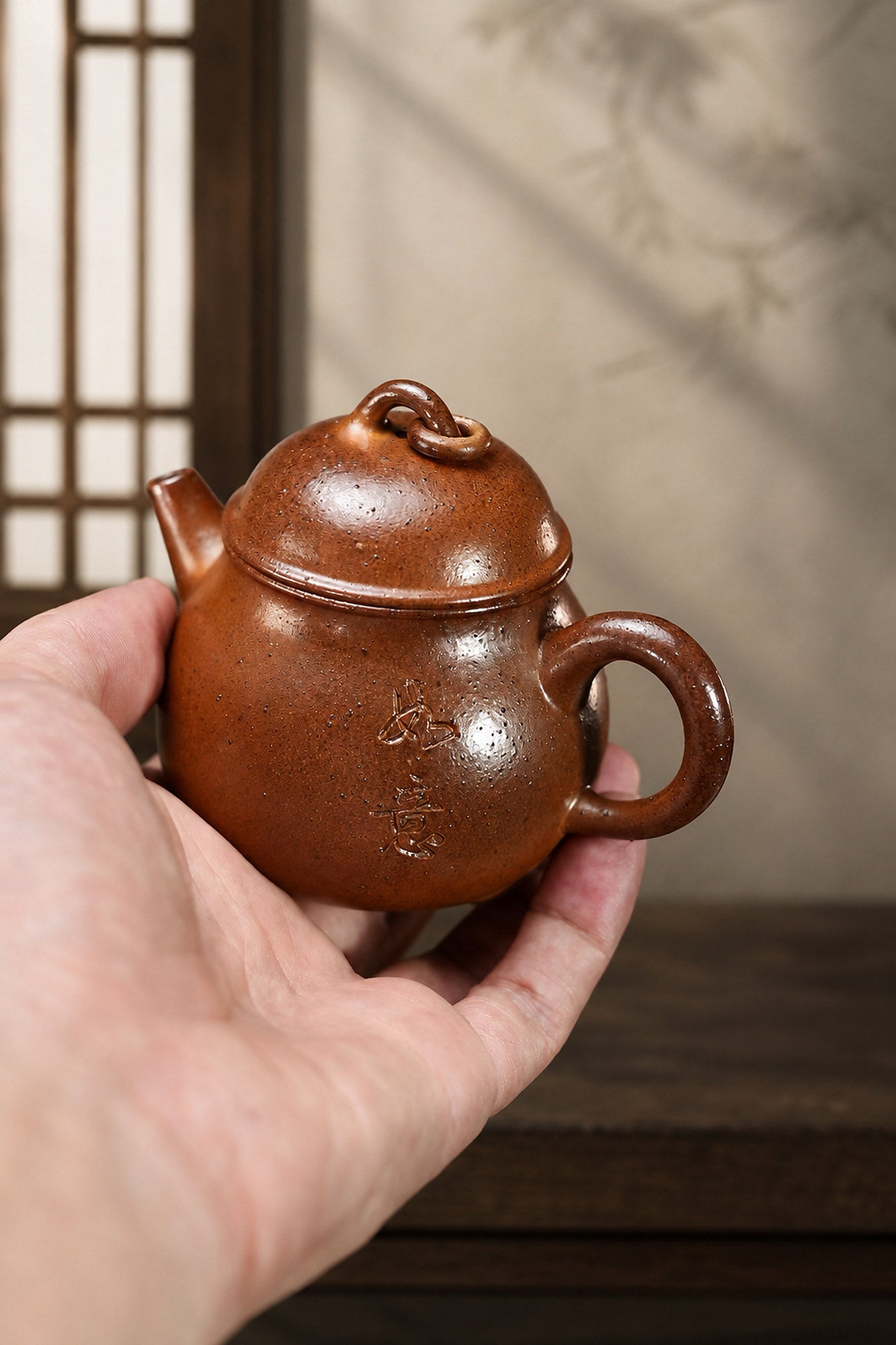 Product view 1 of 150ml Artisan Design zisha teapot in Golden Duanni Clay, No. 364