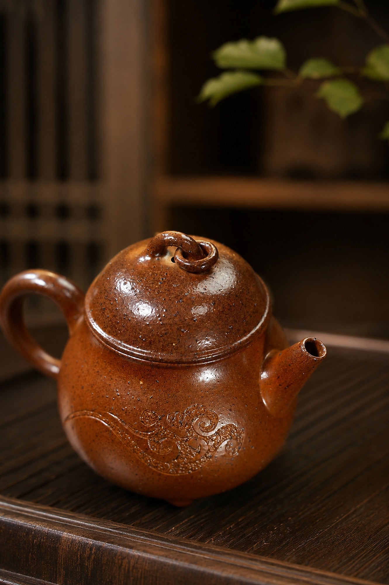 Product view 2 of 150ml Artisan Design zisha teapot in Golden Duanni Clay, No. 364