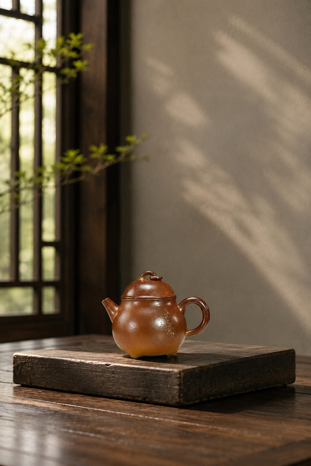 Product view 6 of 150ml Artisan Design zisha teapot in Golden Duanni Clay, No. 364