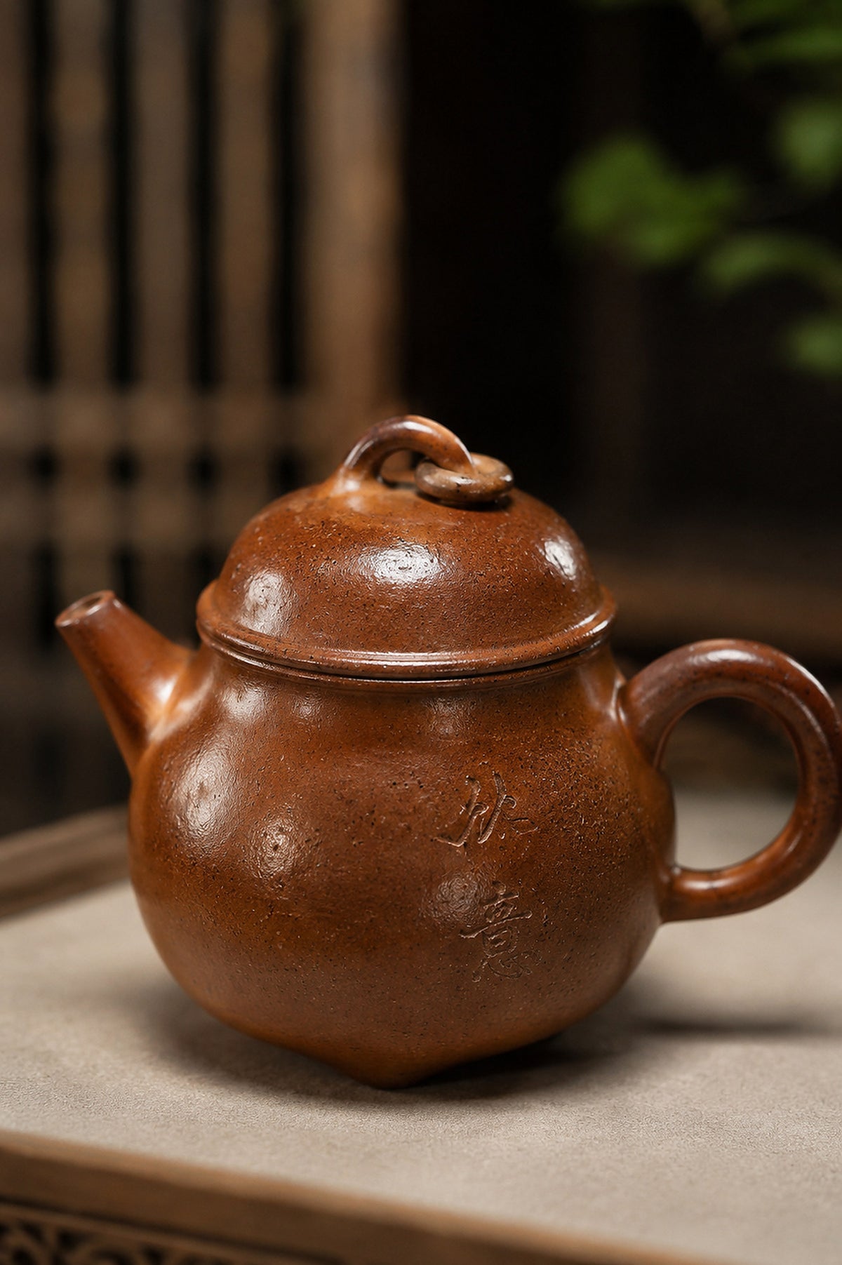 Product view 8 of 150ml Artisan Design zisha teapot in Golden Duanni Clay, No. 364