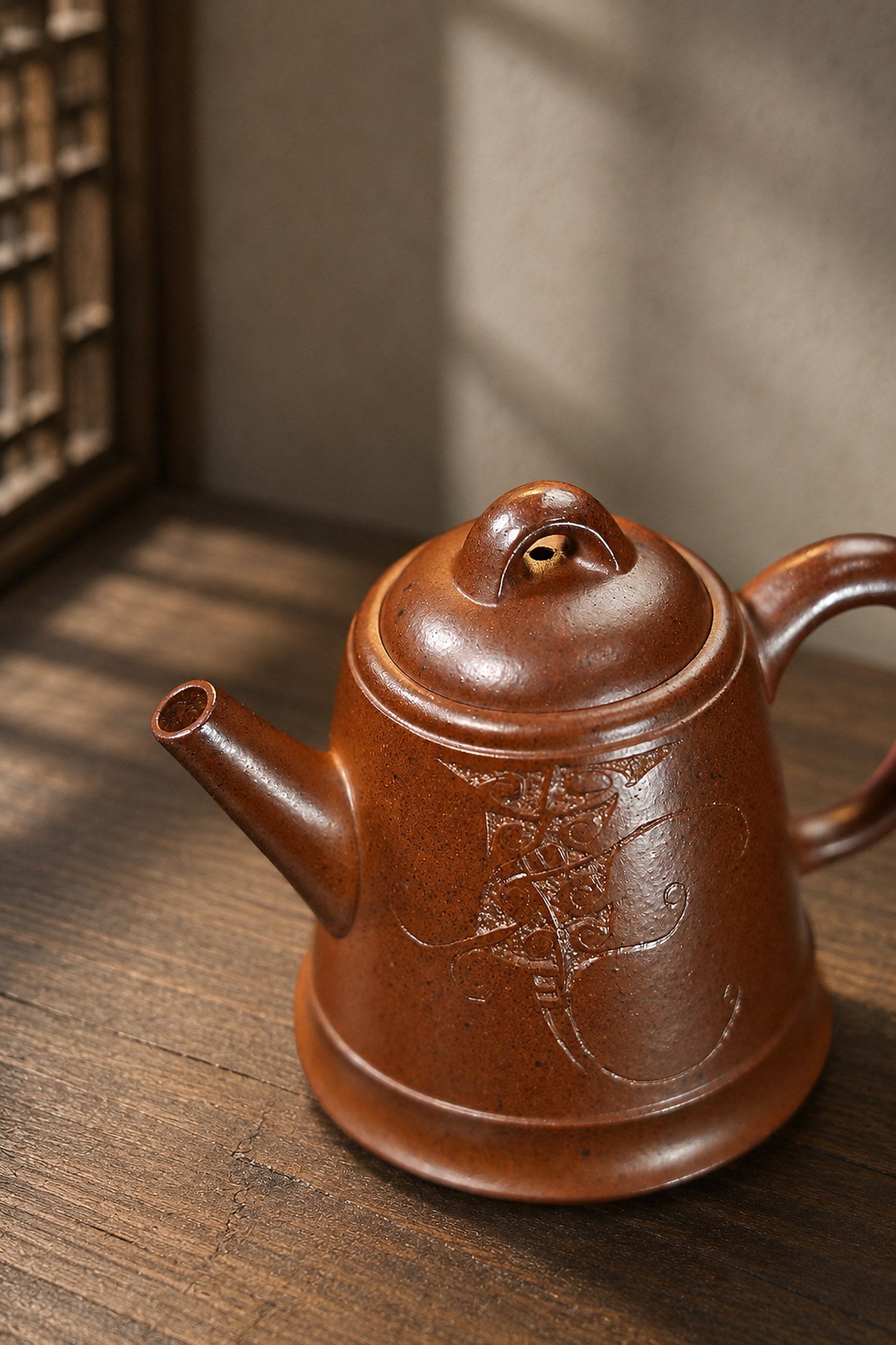 Product view 3 of 90ml Artisan Design zisha teapot in Golden Duanni Clay, No. 371