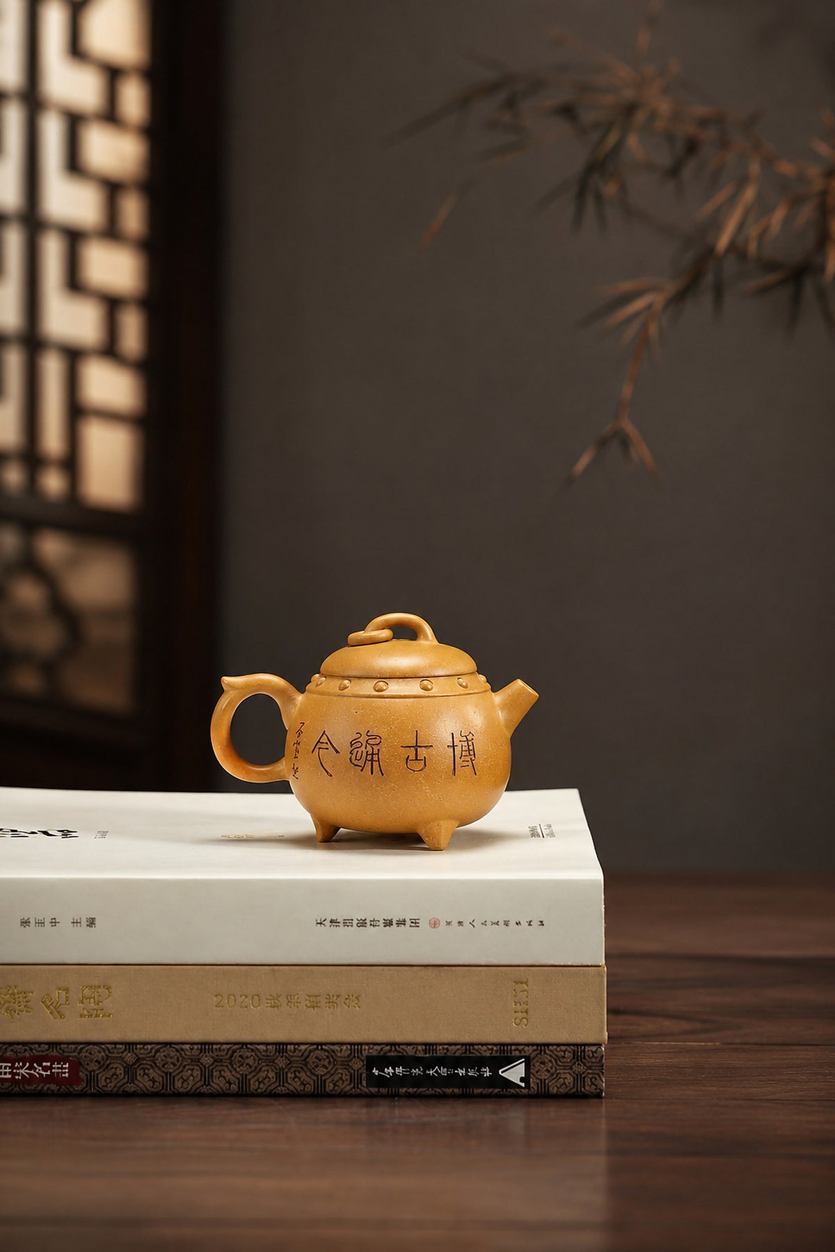 Product view 9 of 130ml Artisan Design zisha teapot in Golden Duanni Clay, No. 380