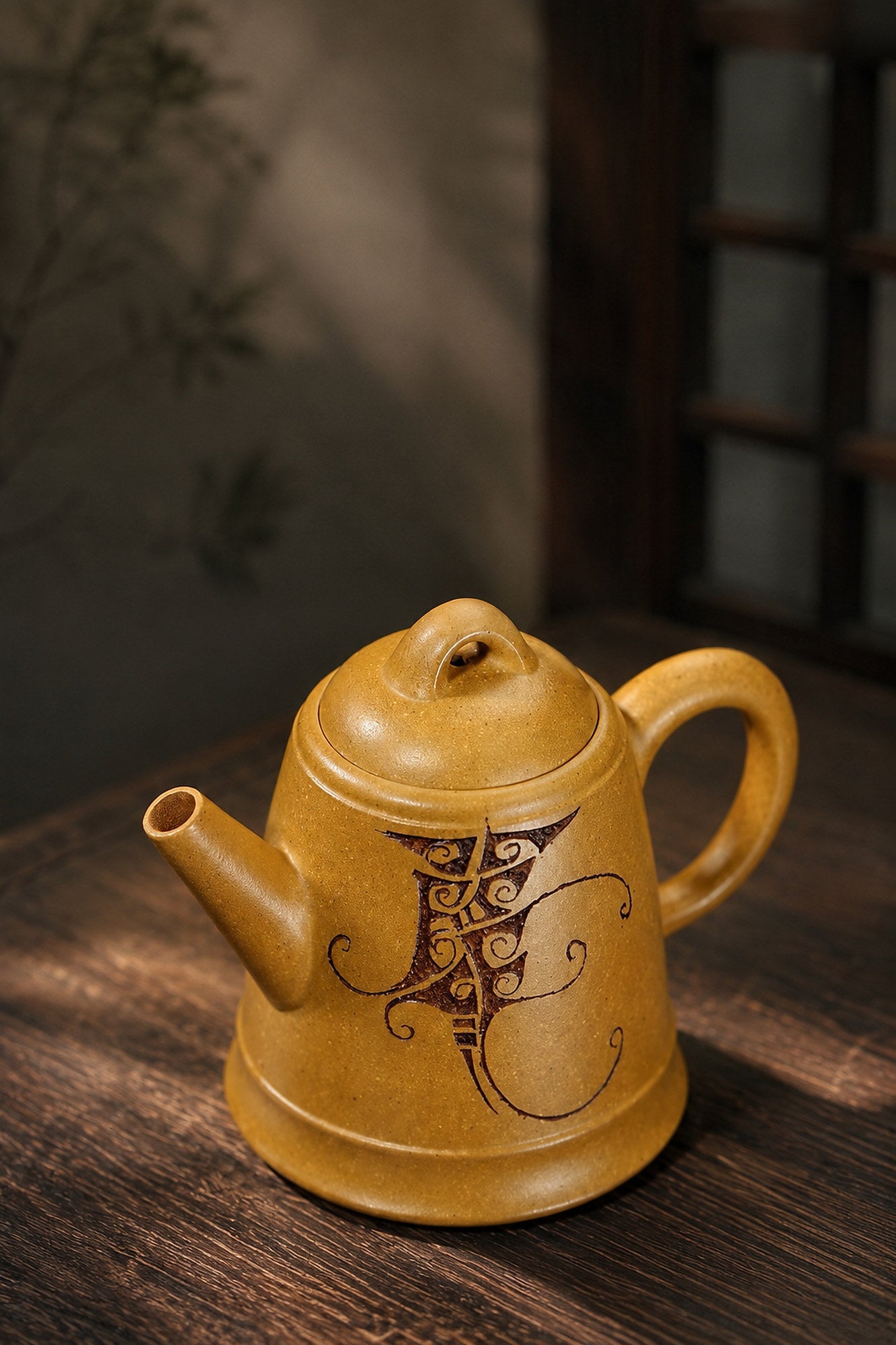 Product view 3 of 90ml Artisan Design zisha teapot in Golden Duanni Clay, No. 391