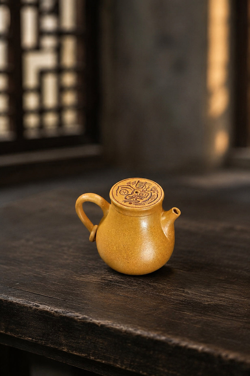 Product view 6 of 100ml Artisan Design zisha teapot in Golden Duanni Clay, No. 392