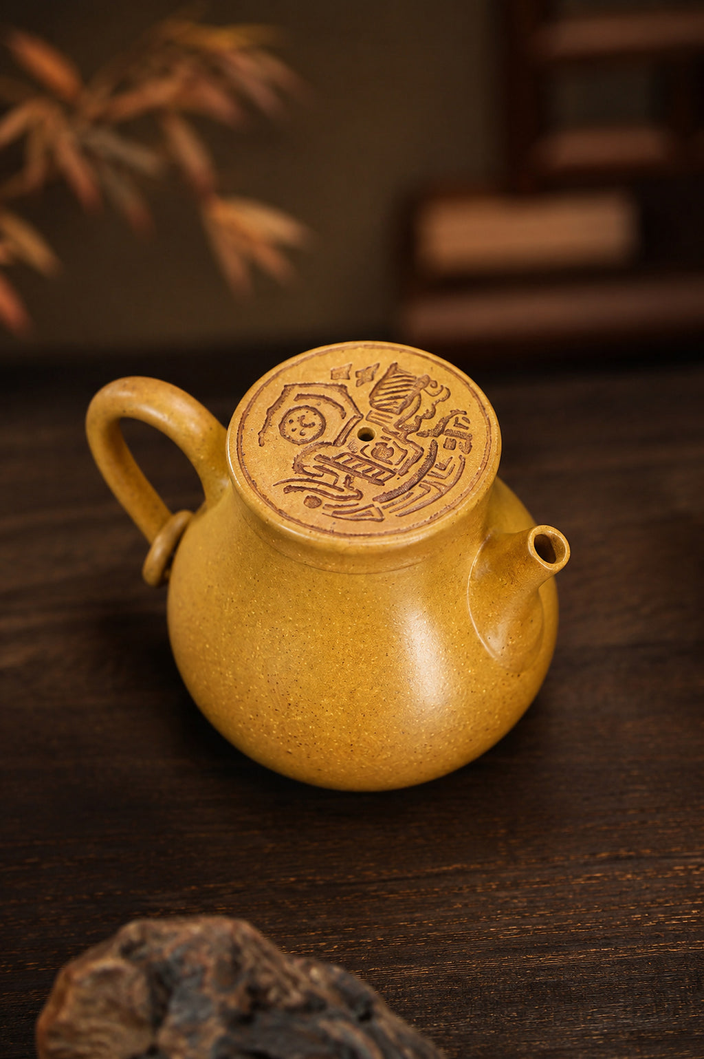 Product view 8 of 100ml Artisan Design zisha teapot in Golden Duanni Clay, No. 392