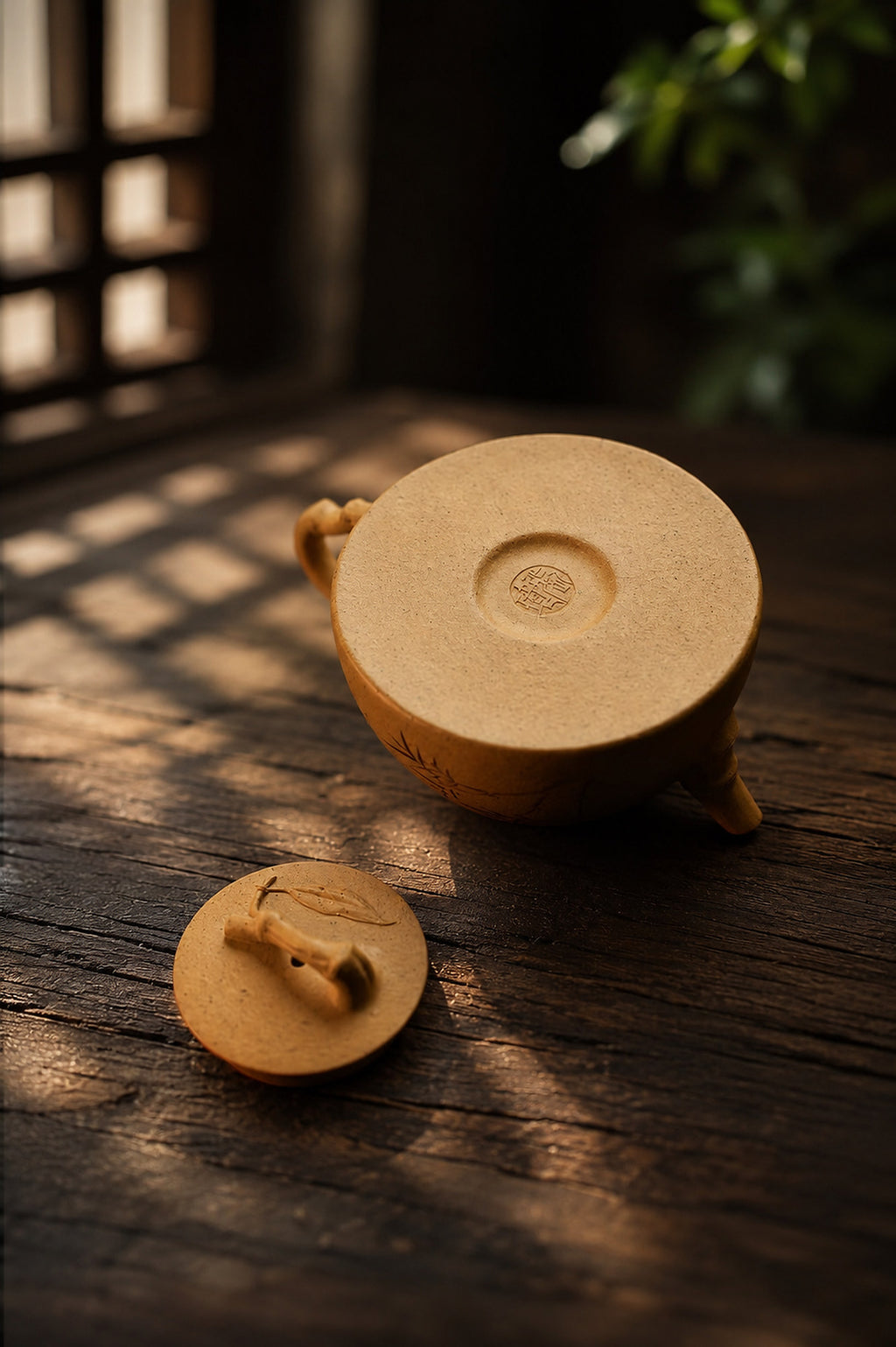 Product view 4 of 160ml Artisan Design zisha teapot in Golden Duanni Clay, No. 424