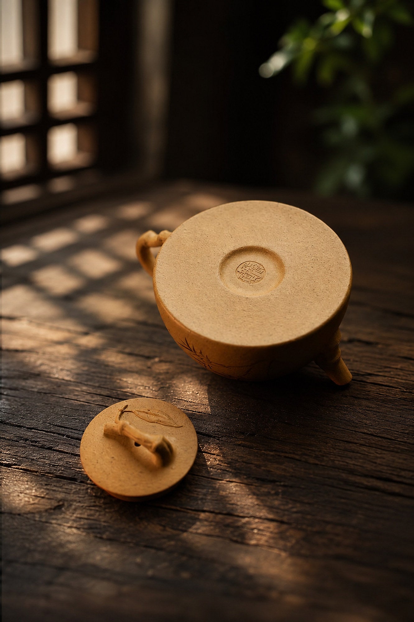 Product view 4 of 160ml Artisan Design zisha teapot in Golden Duanni Clay, No. 424