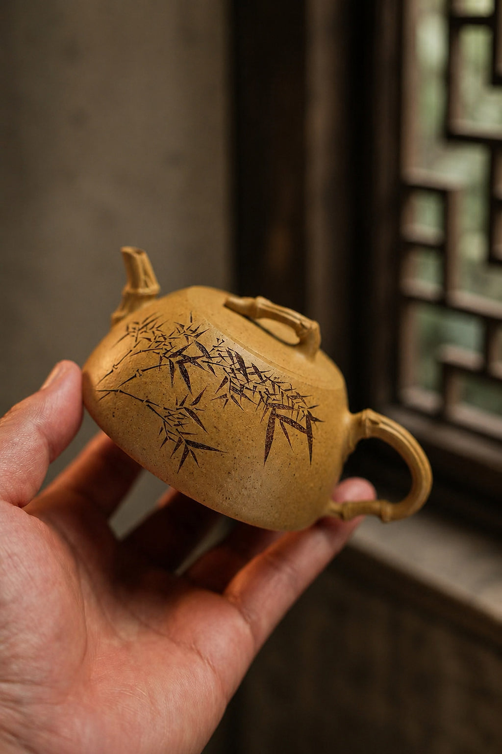 Product view 6 of 160ml Artisan Design zisha teapot in Golden Duanni Clay, No. 424