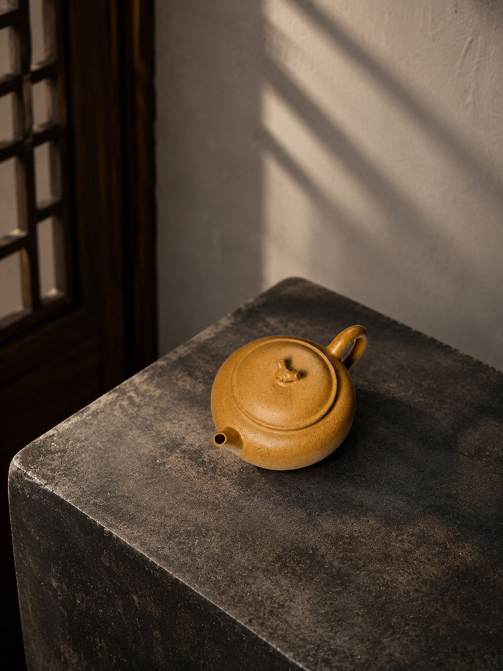 Product view 1 of 85ml Artisan Design zisha teapot in Golden Duanni Clay, No. 445