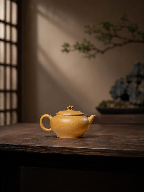 Product view 2 of 85ml Artisan Design zisha teapot in Golden Duanni Clay, No. 445