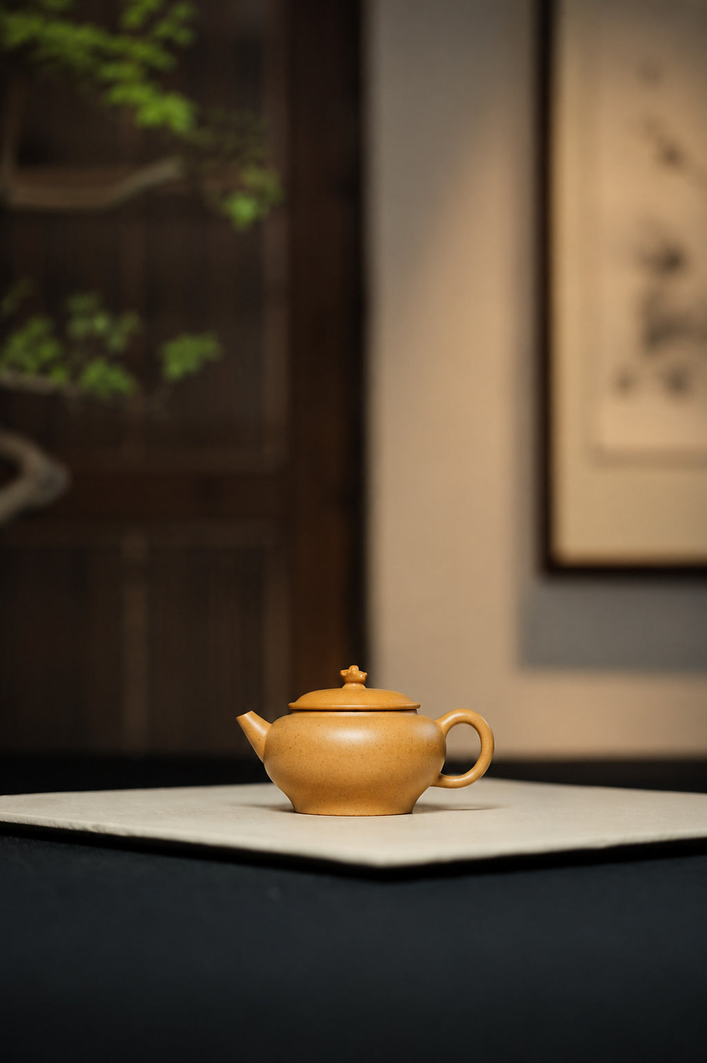 Product view 4 of 85ml Artisan Design zisha teapot in Golden Duanni Clay, No. 445