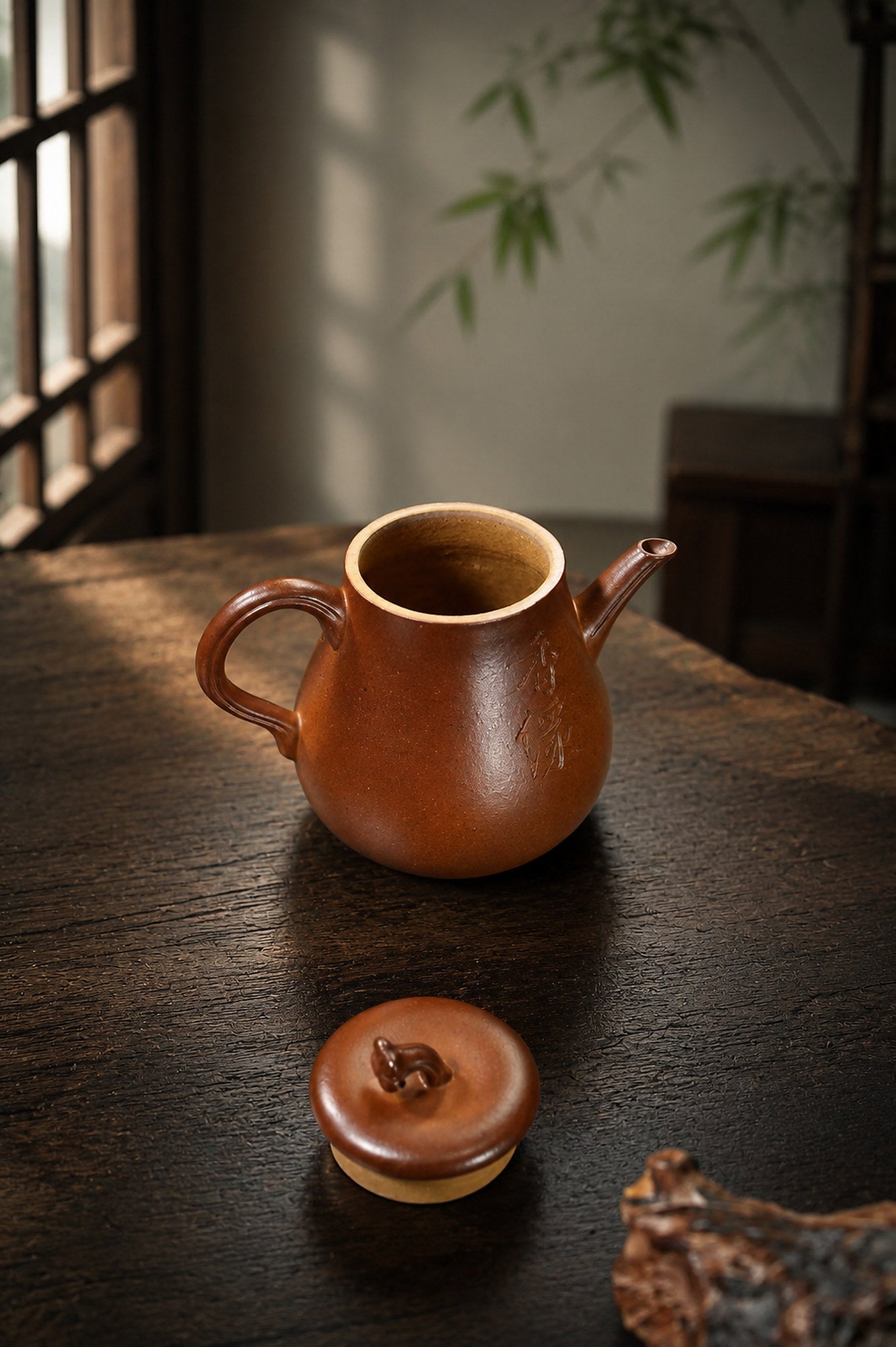 Product view 4 of 120ml Artisan Design zisha teapot in Golden Duanni Clay, No. 451