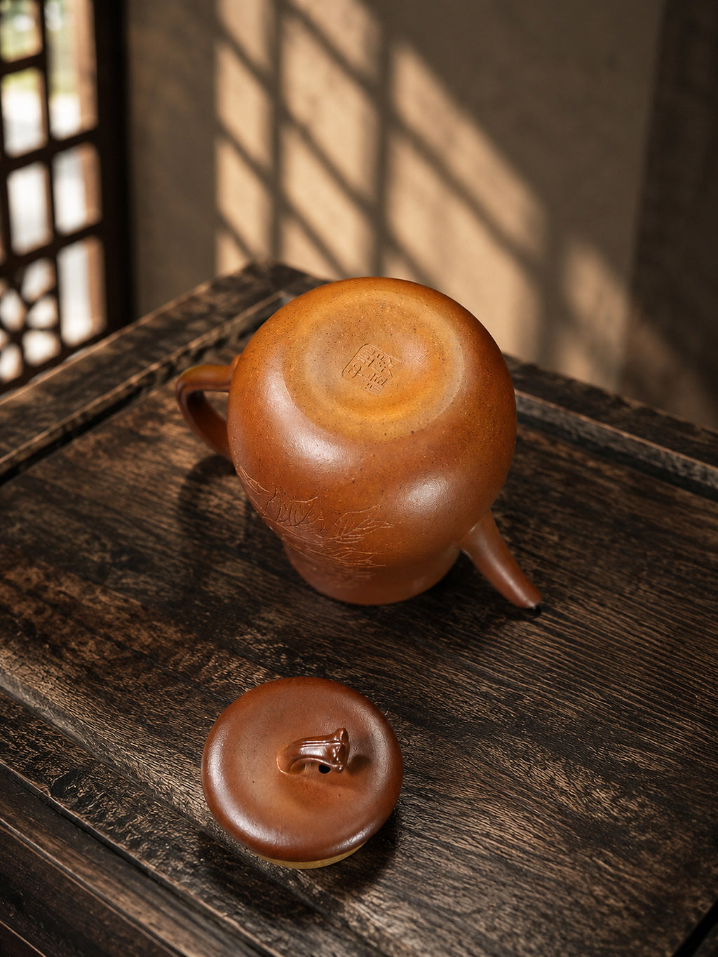 Product view 6 of 120ml Artisan Design zisha teapot in Golden Duanni Clay, No. 451