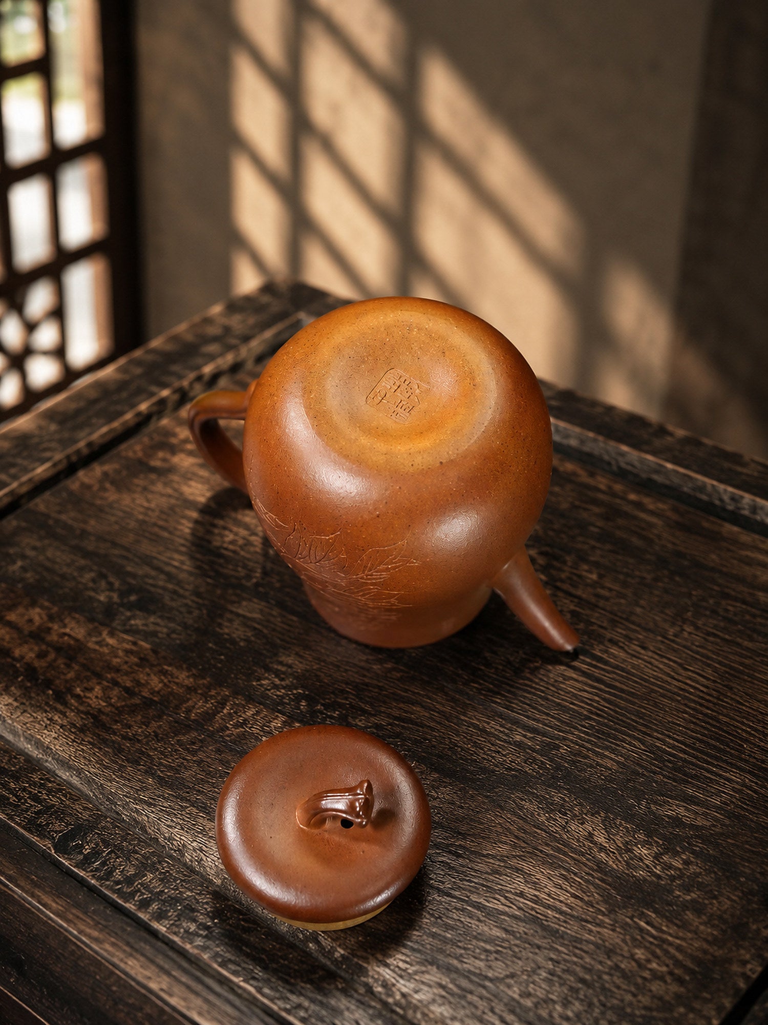 Product view 6 of 120ml Artisan Design zisha teapot in Golden Duanni Clay, No. 451