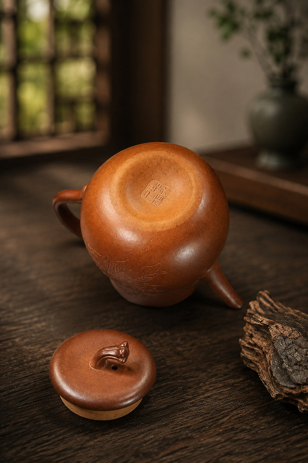 Product view 8 of 120ml Artisan Design zisha teapot in Golden Duanni Clay, No. 451