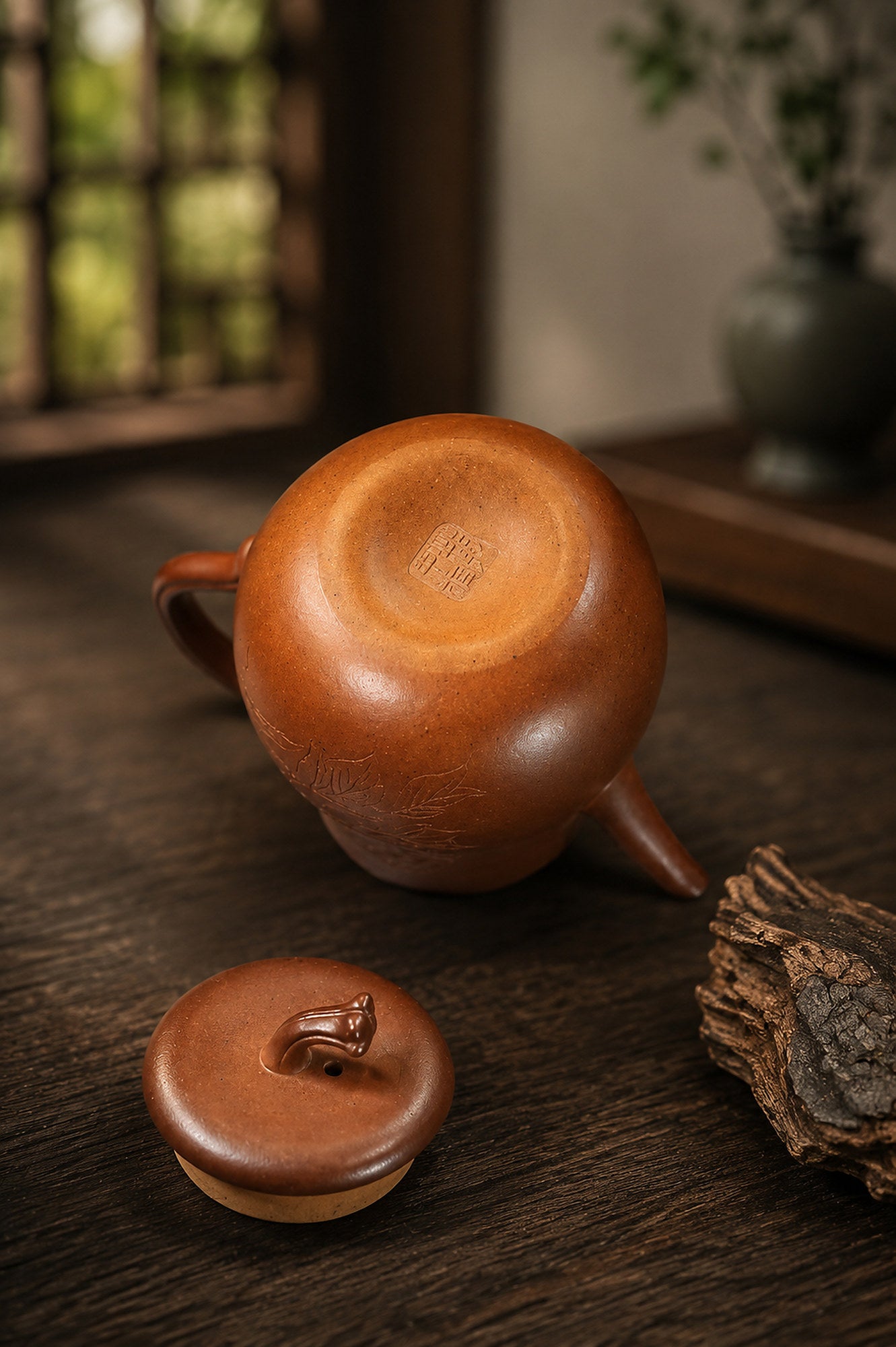 Product view 8 of 120ml Artisan Design zisha teapot in Golden Duanni Clay, No. 451