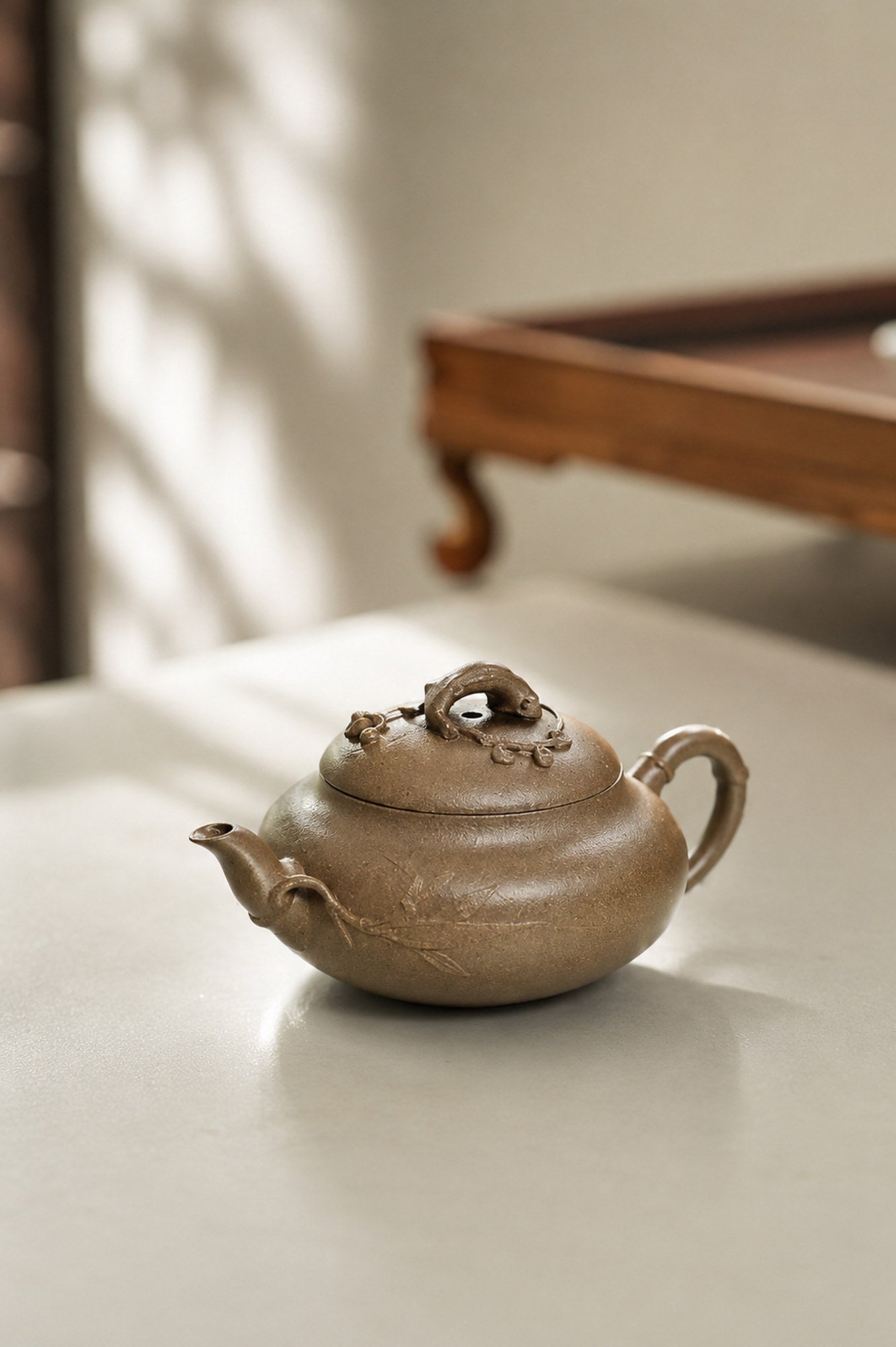 Product view 5 of 130ml Artisan Design zisha teapot in Qing Jiangponi Clay, No. 333