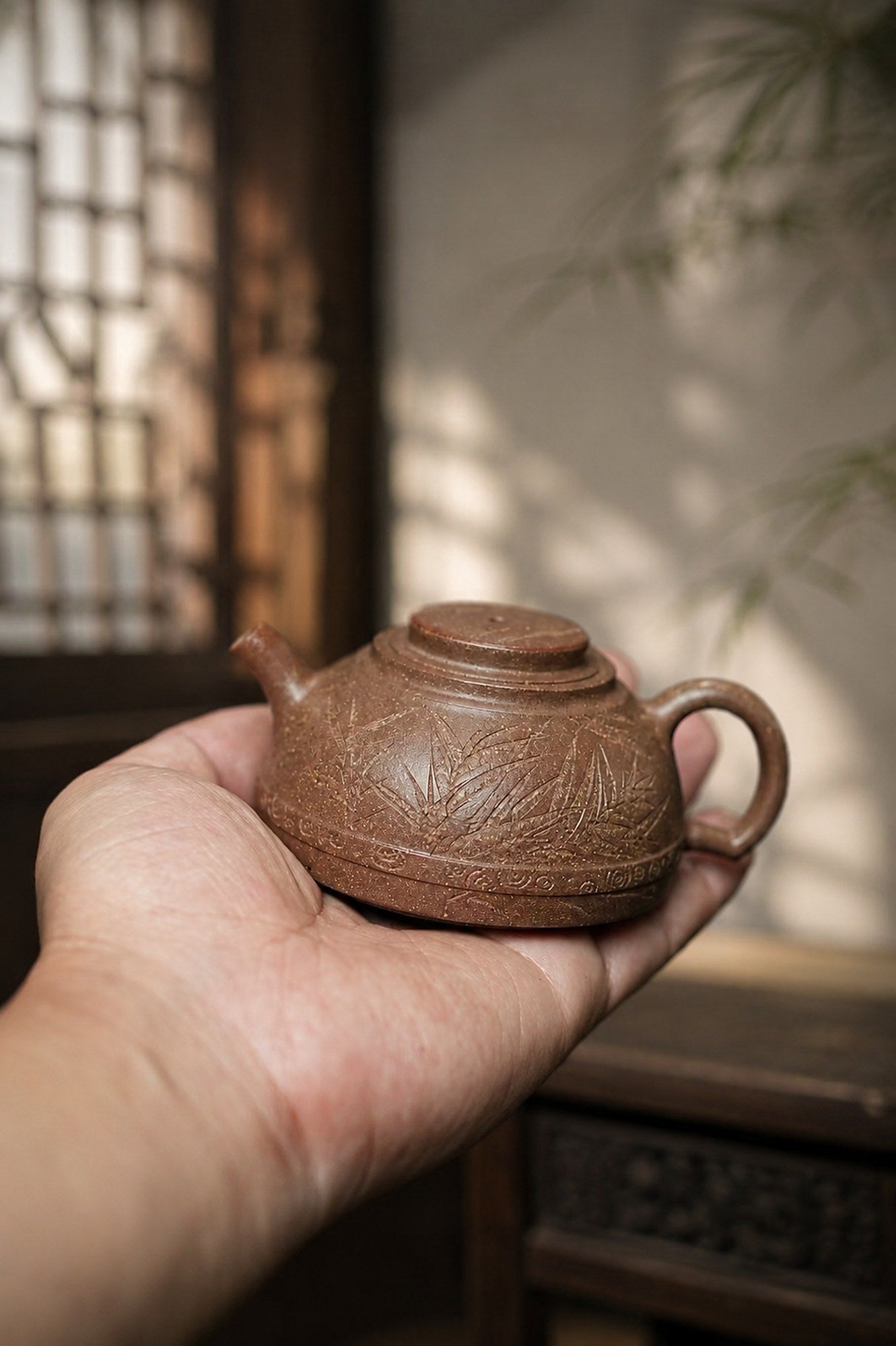 Product view 2 of 120ml Artisan Design zisha teapot in Qing Jiangponi Clay, No. 343