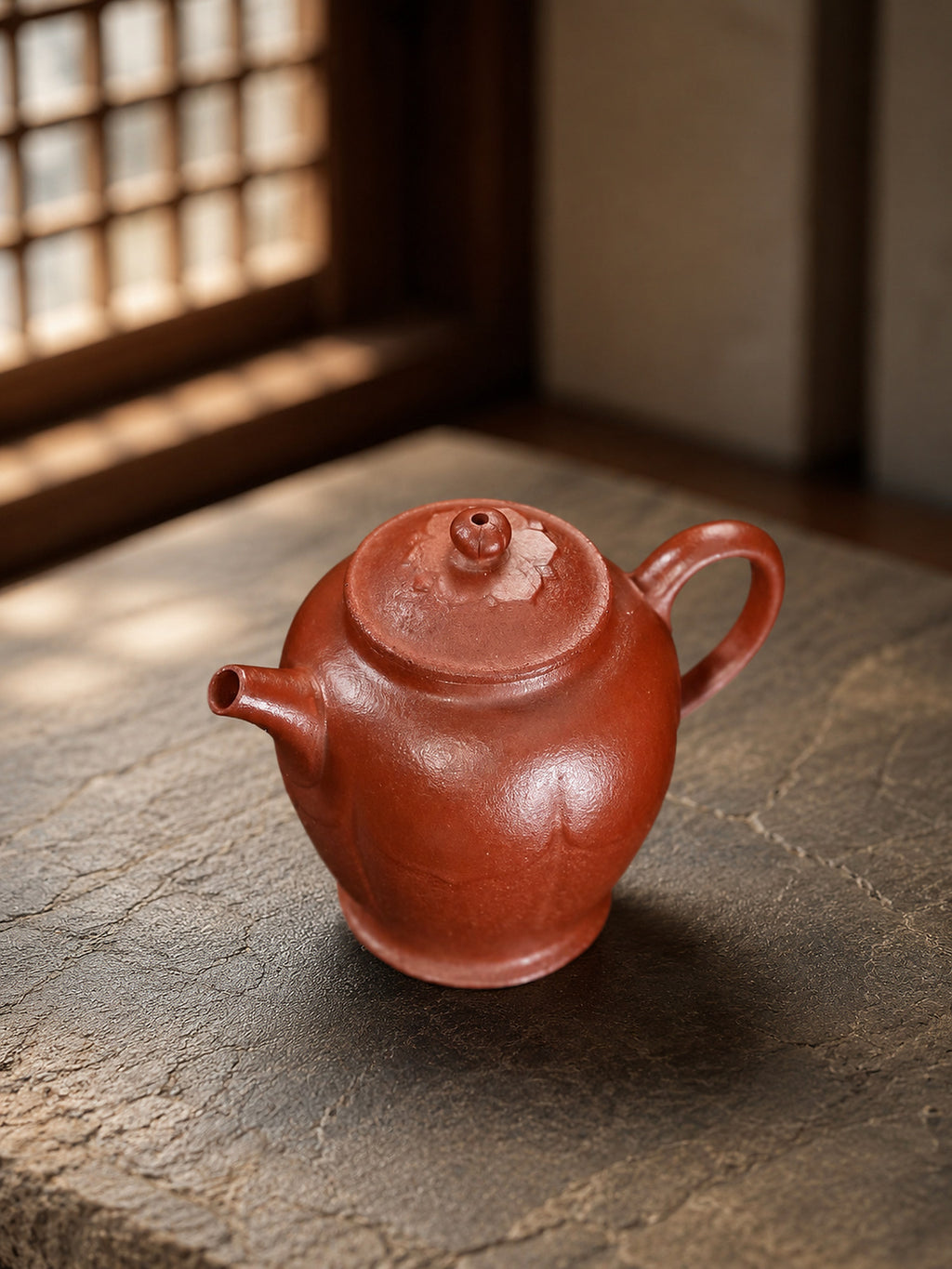 Product view 3 of 90ml Artisan Design zisha teapot in Red Jiangponi Clay, No. 373