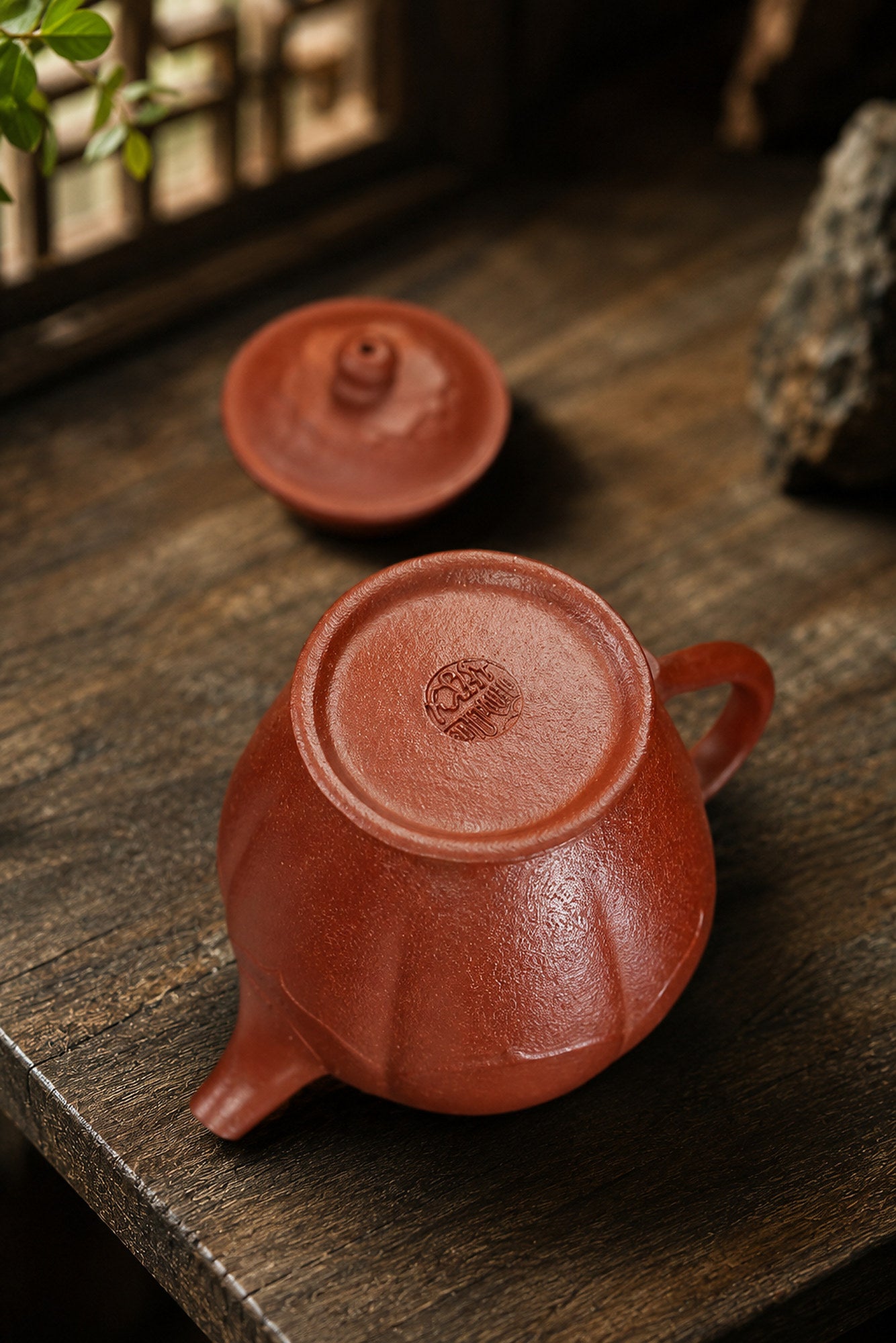 Product view 5 of 90ml Artisan Design zisha teapot in Red Jiangponi Clay, No. 373