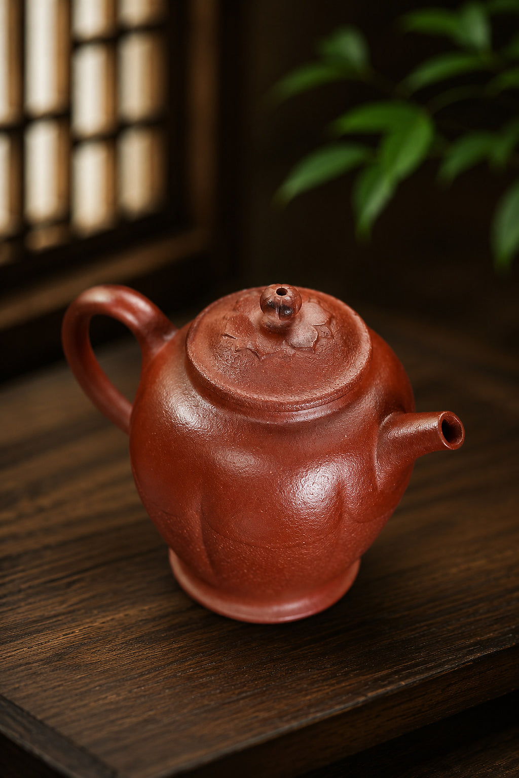 Product view 7 of 90ml Artisan Design zisha teapot in Red Jiangponi Clay, No. 373