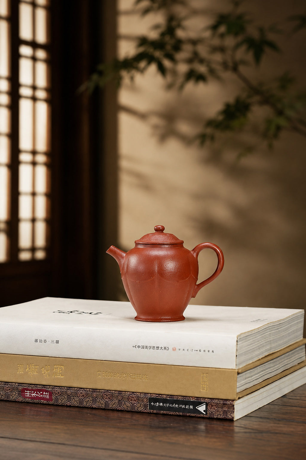Product view 9 of 90ml Artisan Design zisha teapot in Red Jiangponi Clay, No. 373