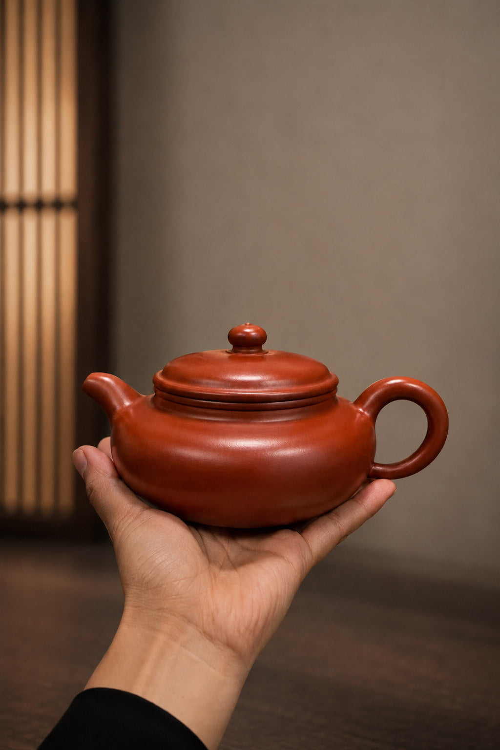 Product view 2 of 120ml Bian Fu zisha teapot in Dahongpao Clay, No. 079
