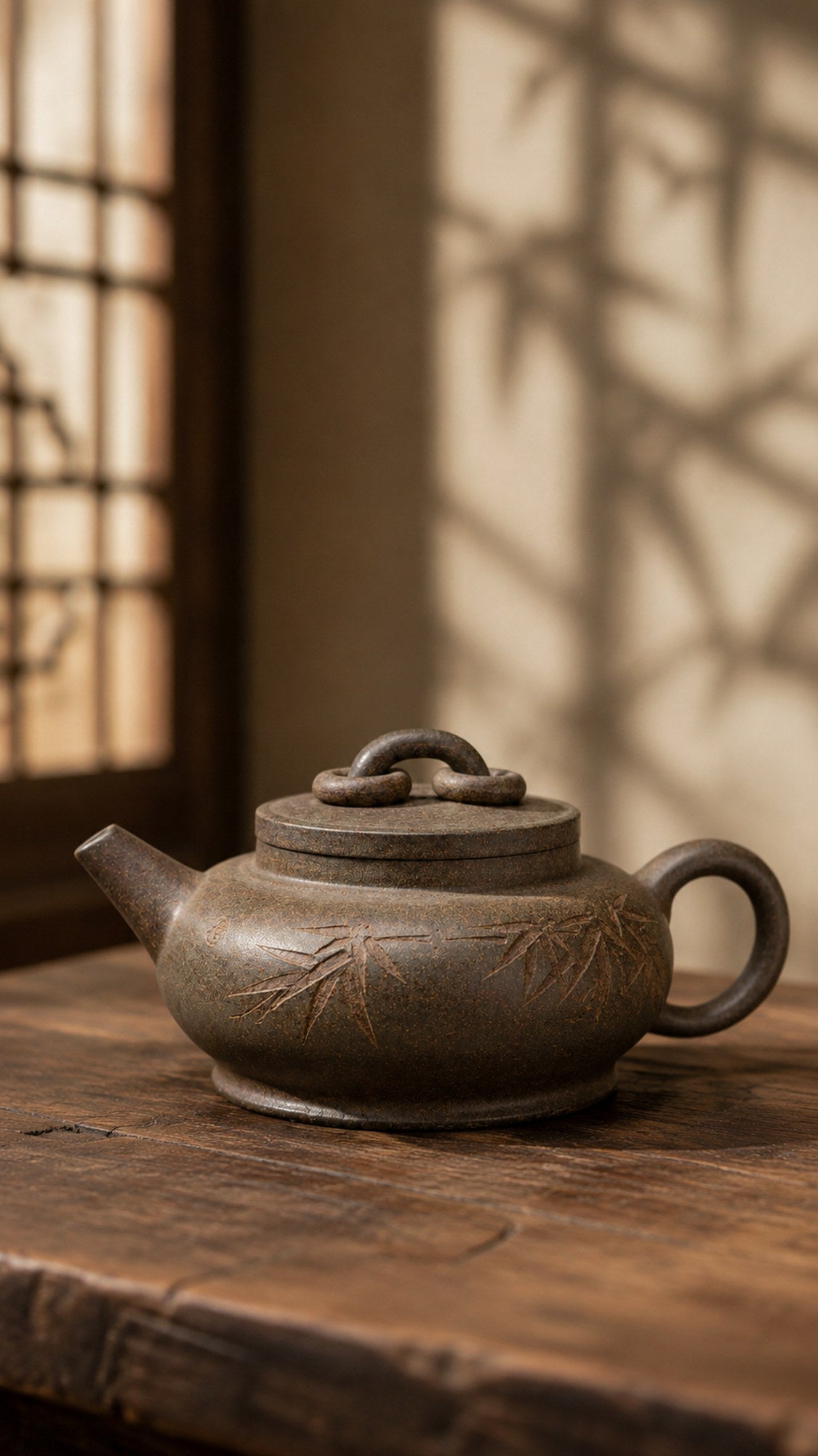 Product view 1 of 210ml Da Wen Shuang Quan zisha teapot in Xiekeqing Clay, No. 204