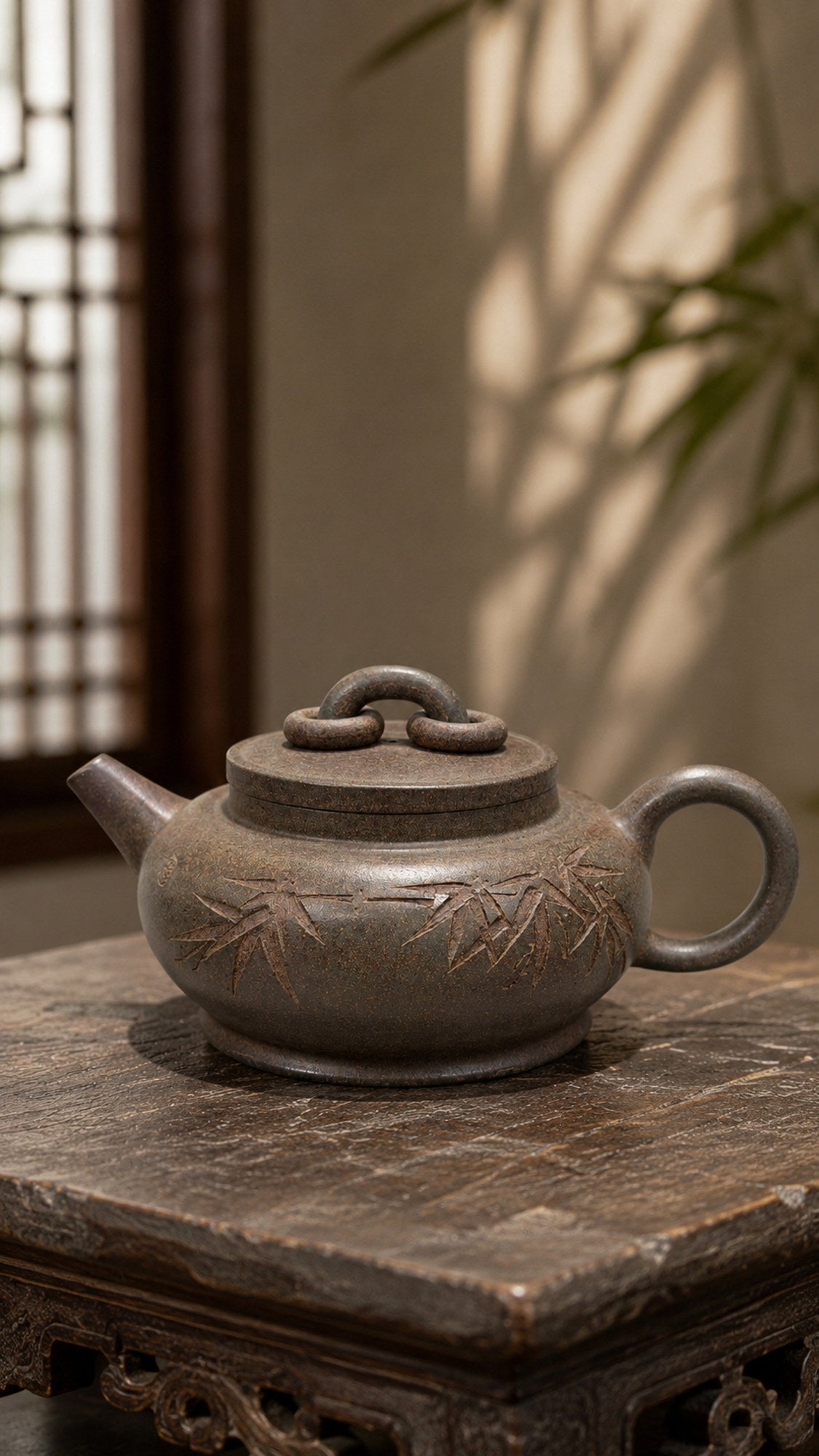 Product view 4 of 210ml Da Wen Shuang Quan zisha teapot in Xiekeqing Clay, No. 204