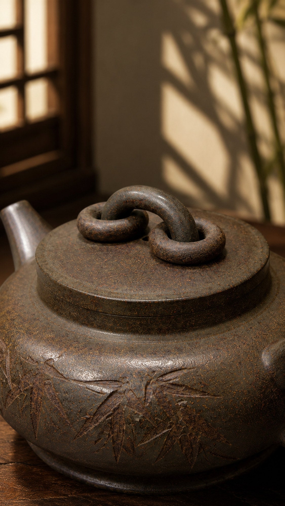 Product view 5 of 210ml Da Wen Shuang Quan zisha teapot in Xiekeqing Clay, No. 204