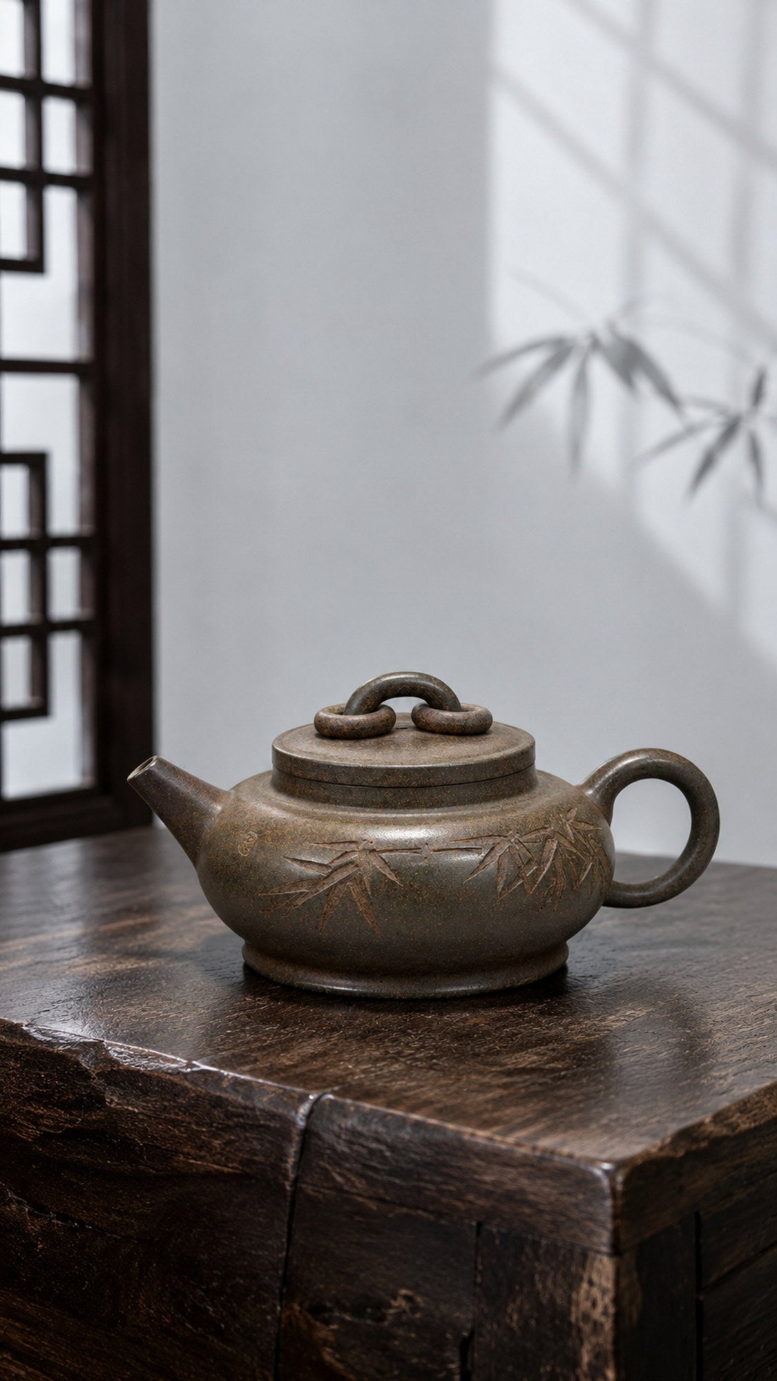Product view 6 of 210ml Da Wen Shuang Quan zisha teapot in Xiekeqing Clay, No. 204