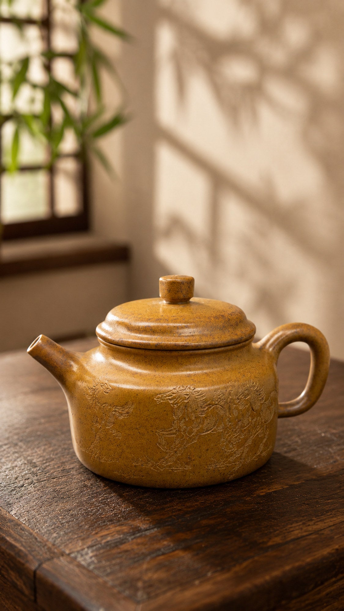 Product view 4 of 230ml Dezhong zisha teapot in Golden Duanni Clay, No. 180