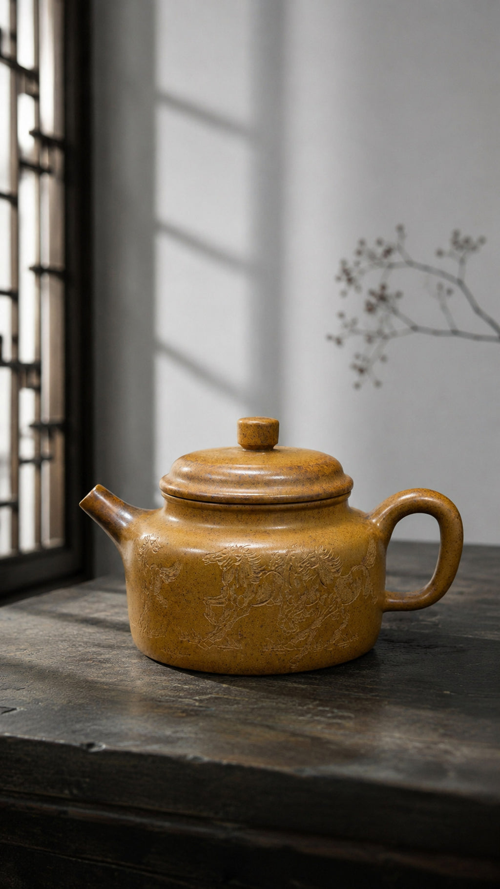 Product view 6 of 230ml Dezhong zisha teapot in Golden Duanni Clay, No. 180