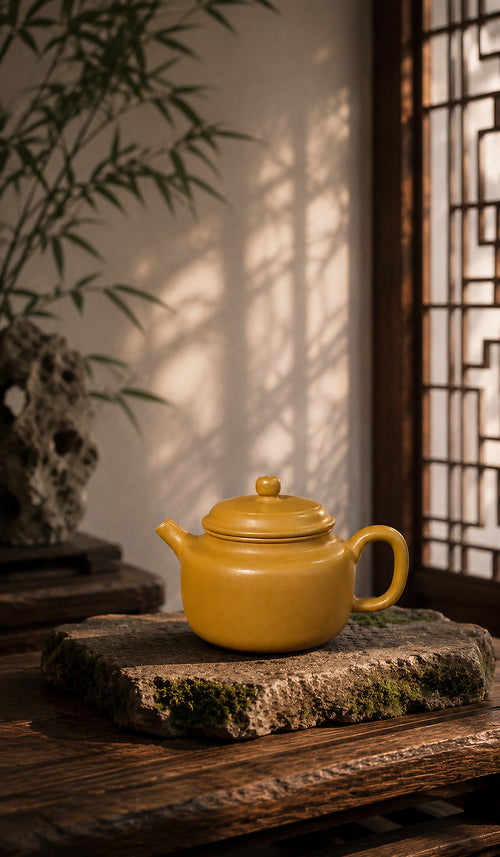 Product view 1 of 100ml Dezhong zisha teapot in Golden Zhuni Clay, No. 024