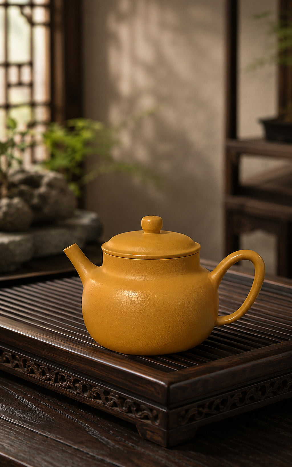 Product view 1 of 100ml Dezhong zisha teapot in Golden Zhuni Clay, No. 028