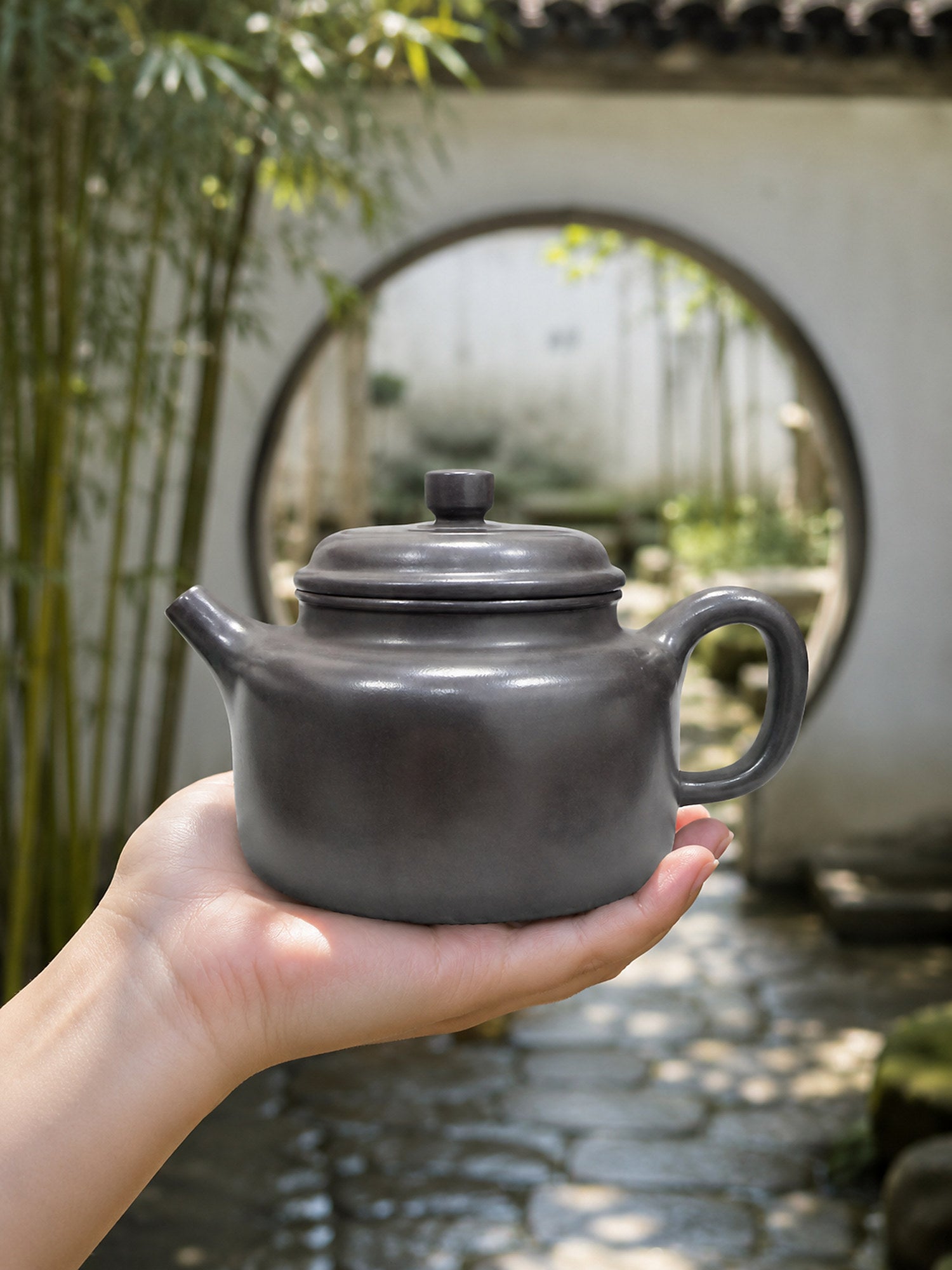 Product view 1 of 220ml Dezhong zisha teapot in Shihuang Clay, No. 111