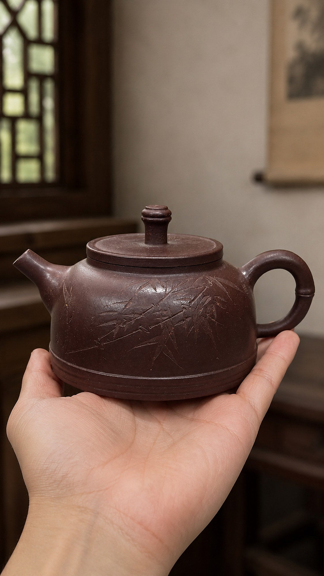 Product view 2 of 180ml Dezhong zisha teapot in Ziyu Jinsha Clay, No. 172