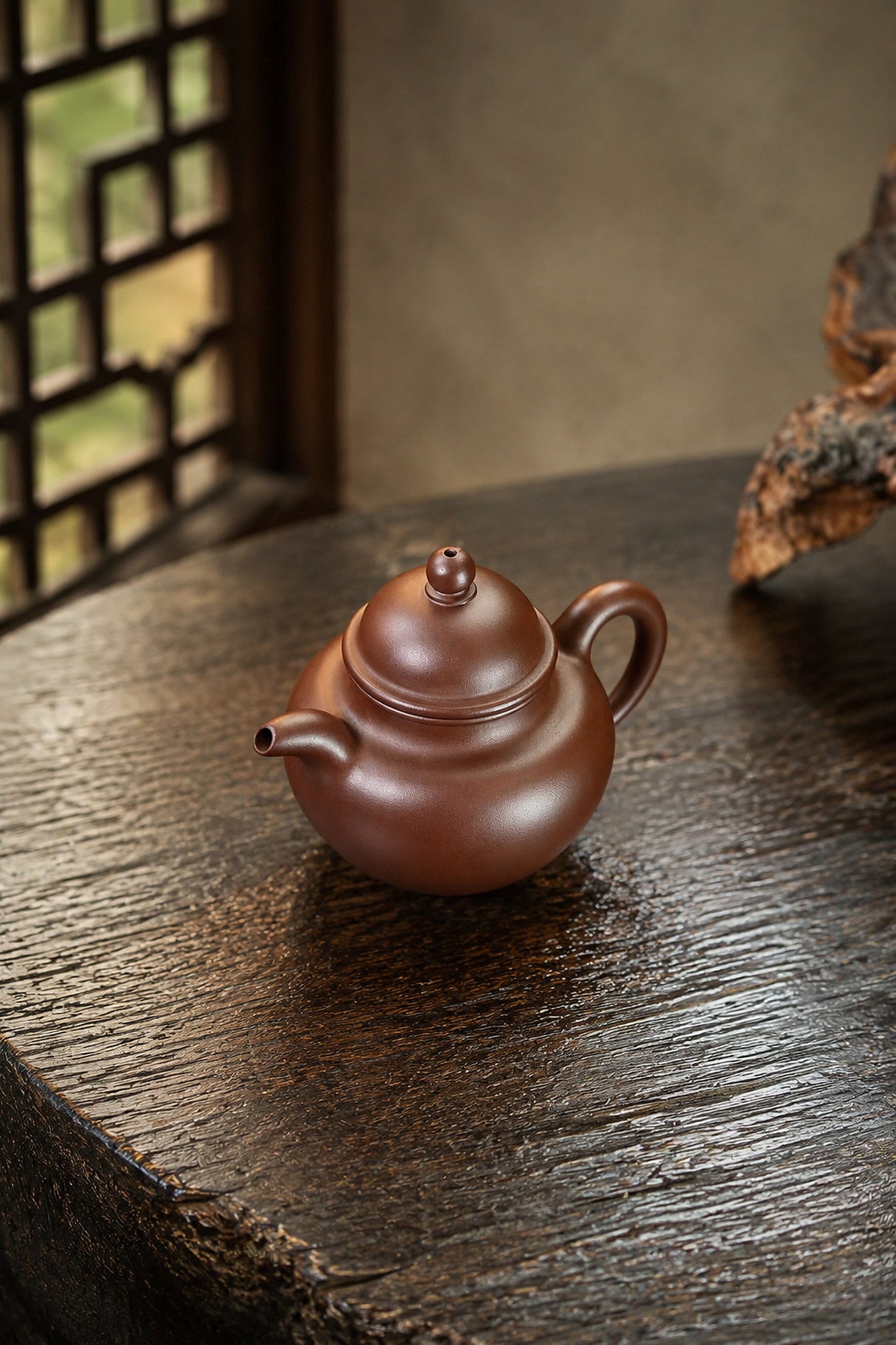 Product view 2 of 100ml Duo Qiu zisha teapot in Aged Zini Clay, No. 382