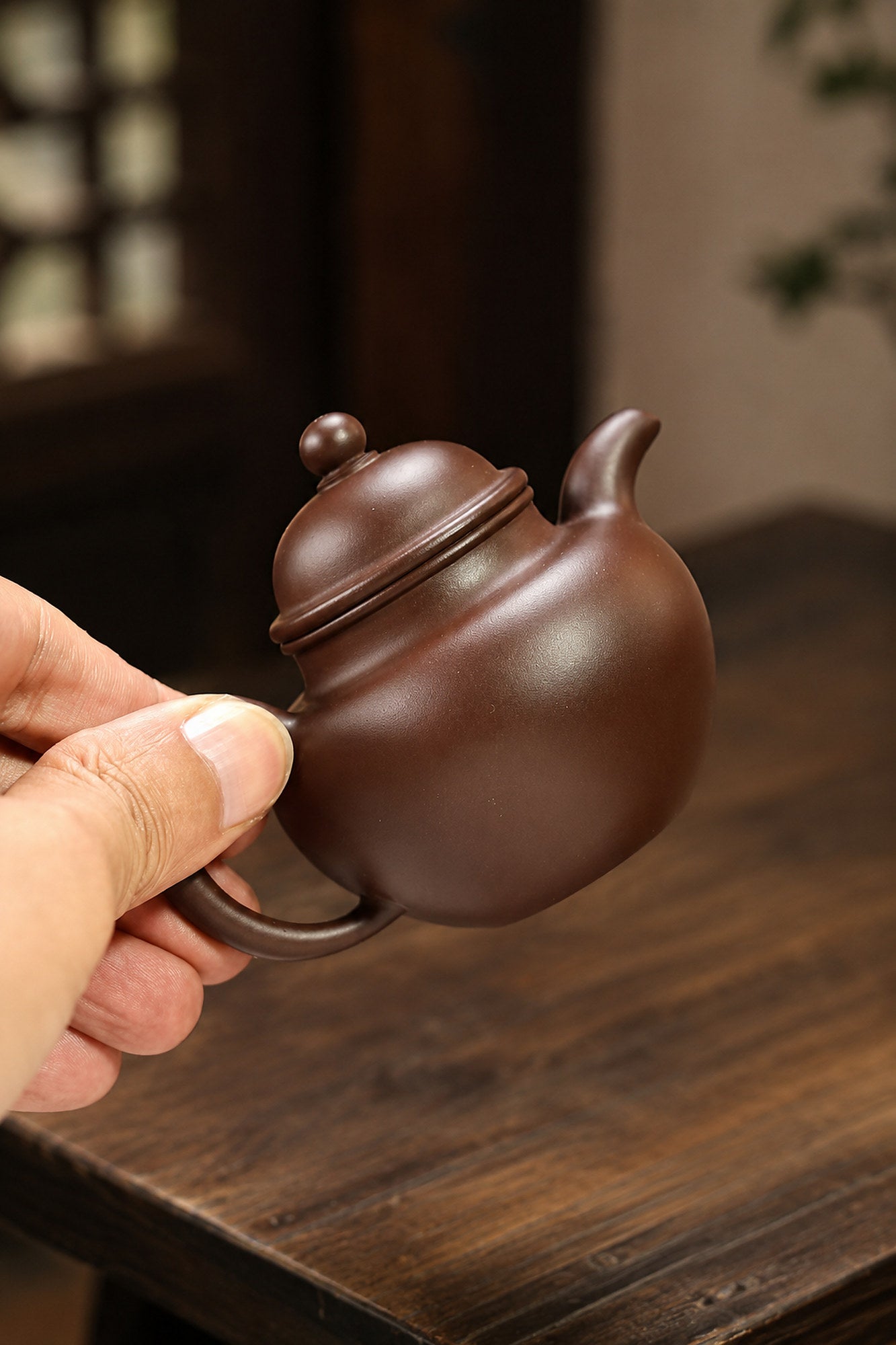 Product view 5 of 100ml Duo Qiu zisha teapot in Aged Zini Clay, No. 382