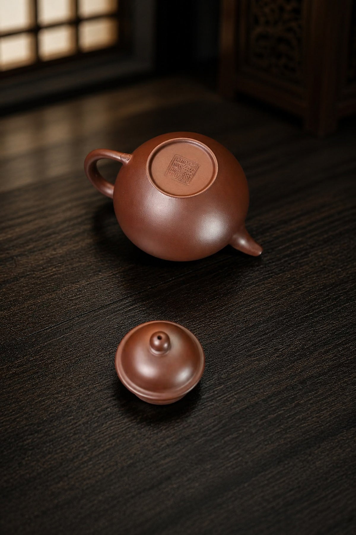 Product view 7 of 100ml Duo Qiu zisha teapot in Aged Zini Clay, No. 382