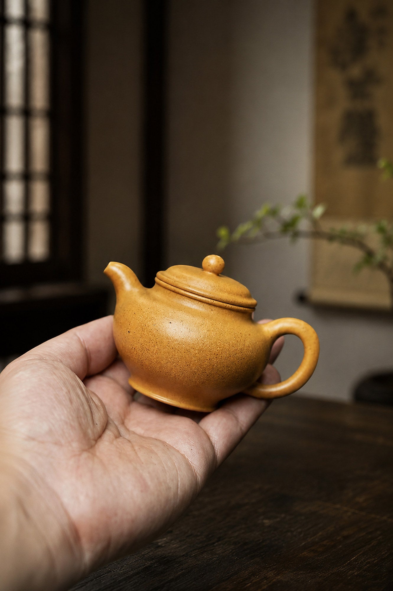Product view 2 of 100ml Duozhi zisha teapot in Golden Duanni Clay, No. 344