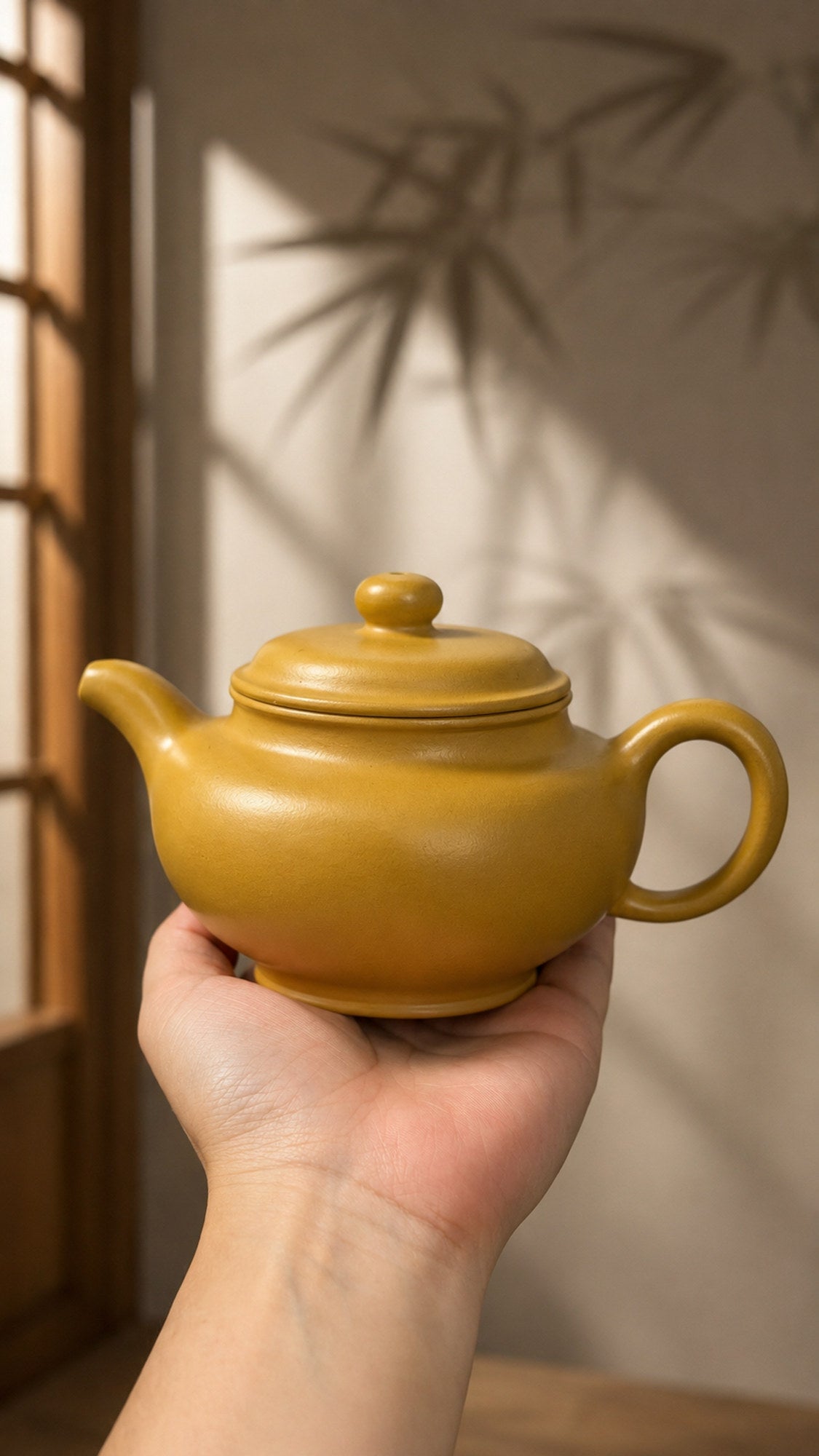 Product view 2 of 180ml Duozhi zisha teapot in Golden Zhuni Clay, No. 220