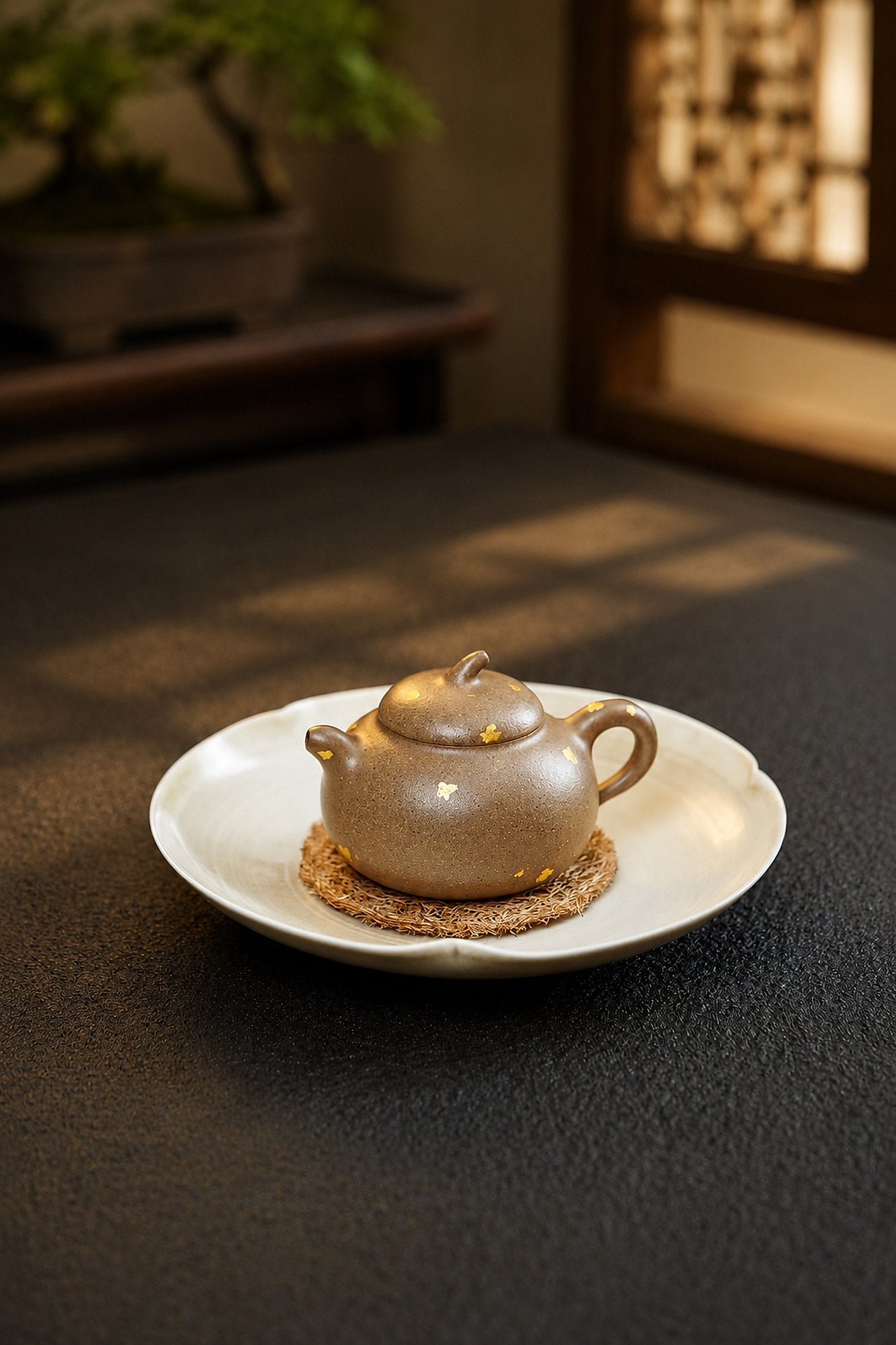 Product view 1 of 90ml Eggplant Form zisha teapot in Qing Jiangponi Clay, No. 423